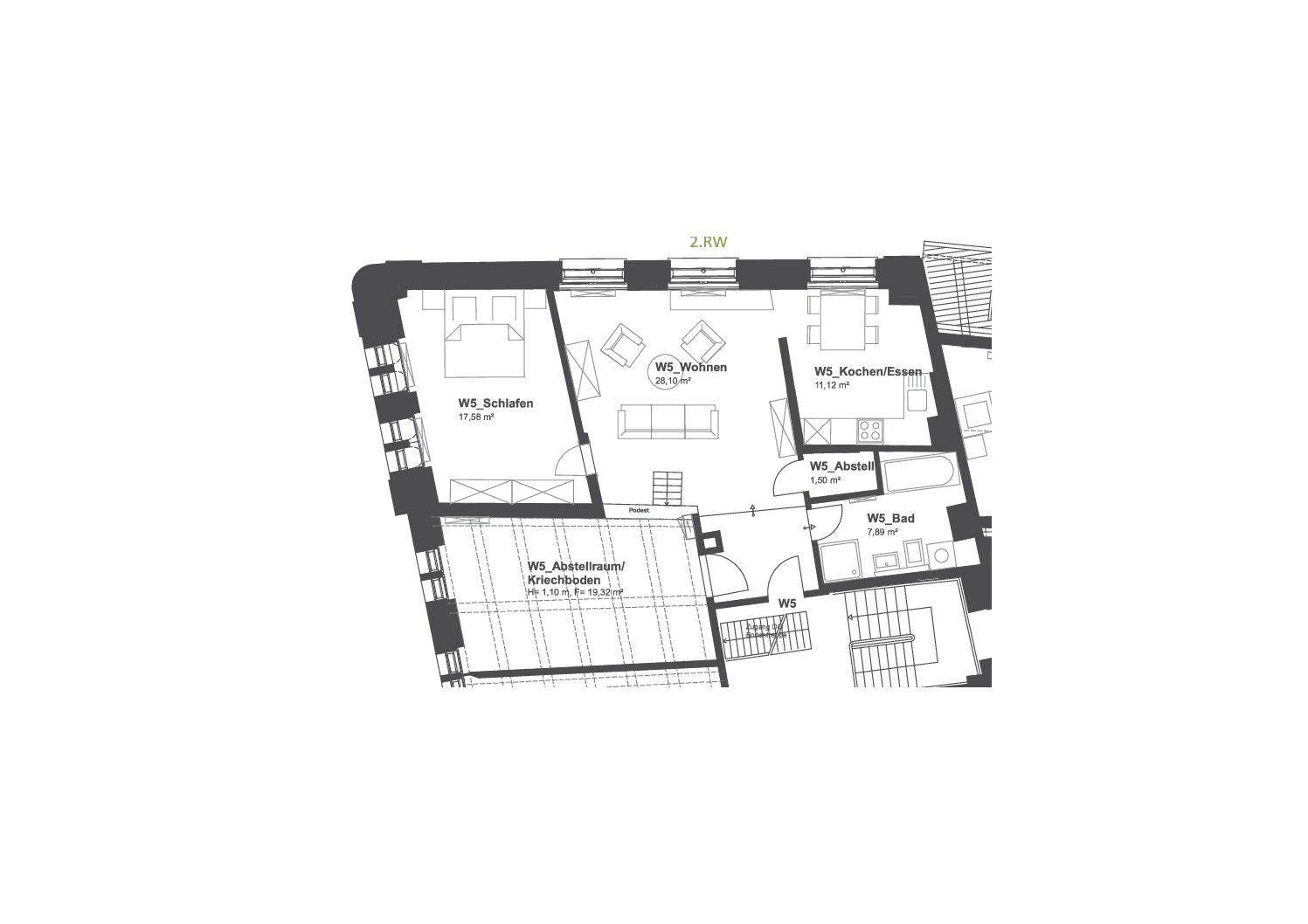 Grundriss WE 5
